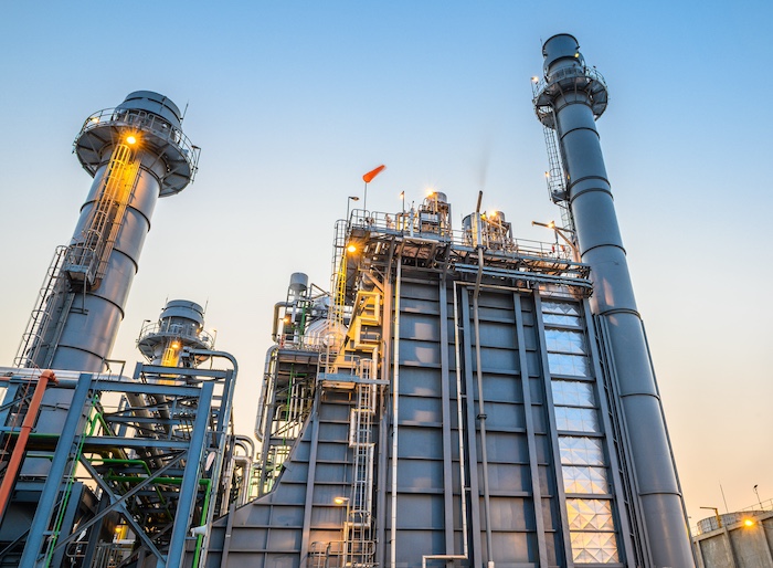 Power Plant against twilight sky